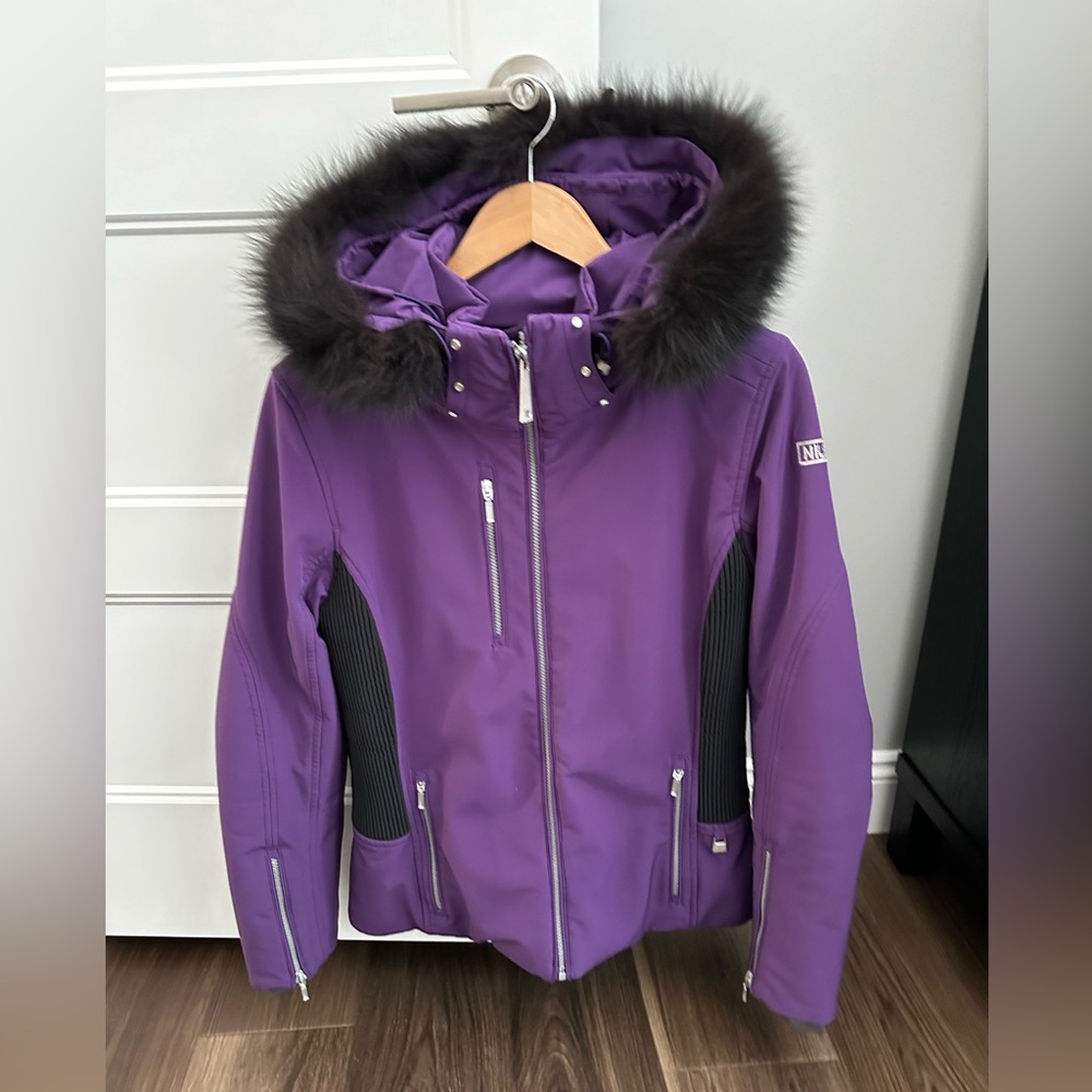 Nils Women’s Hanna Ski Jacket with real black fur trim